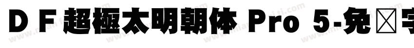 ＤＦ超極太明朝体 Pro 5字体转换